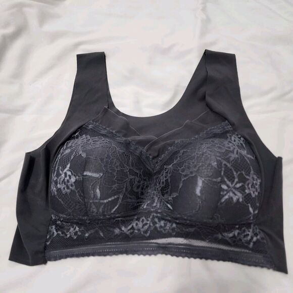 Women Wireless Sports Bra Thin Pushup Plus Size 6L Lace Backless Bra Lot of 3 - Picture 2 of 14